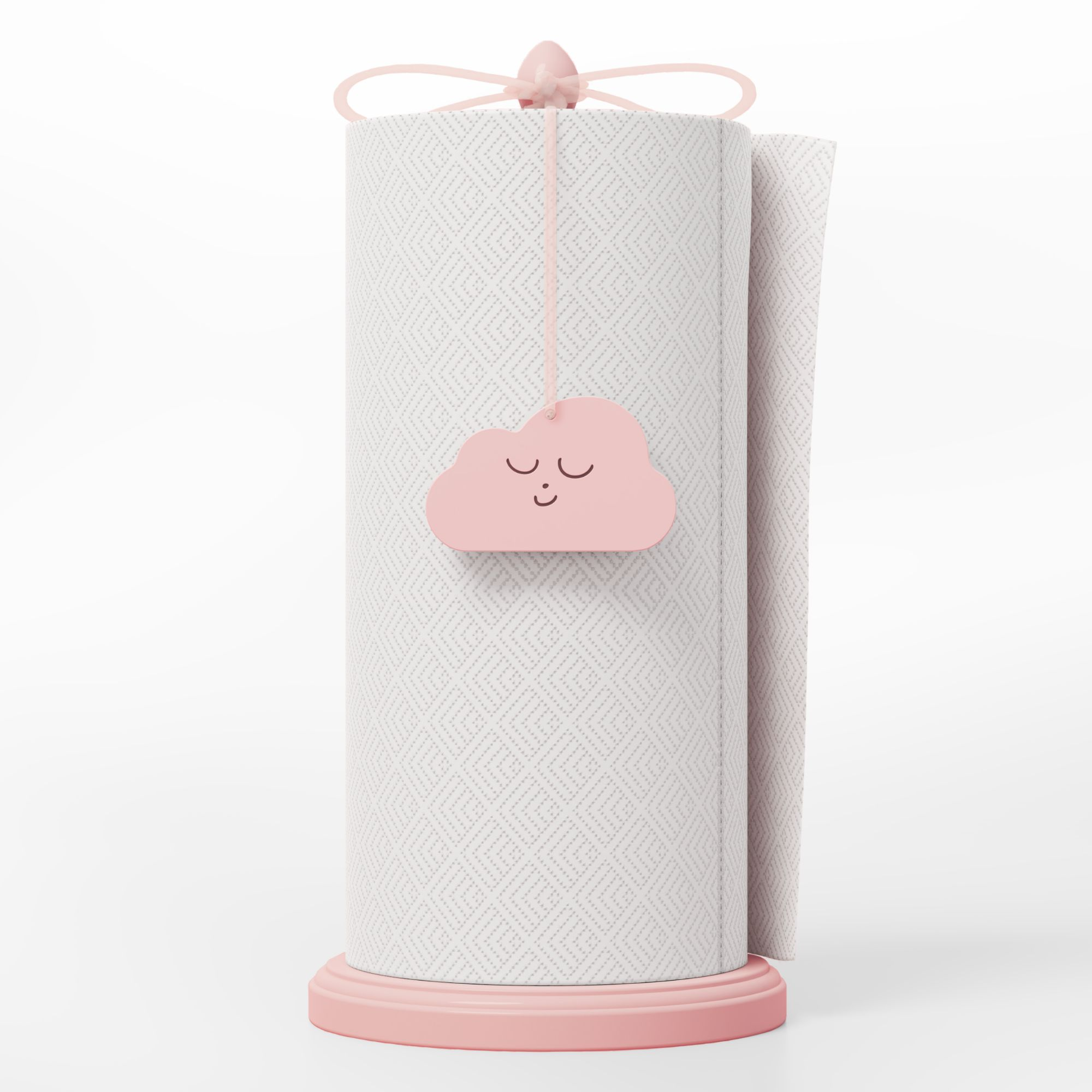 Pink kitchen towel holder sale