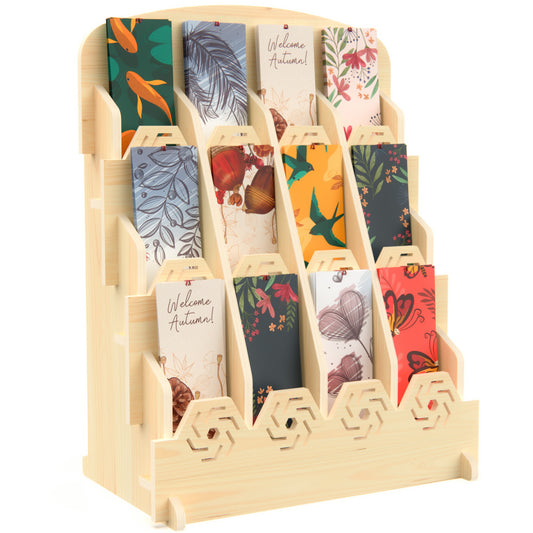 HOTCAN Bookmark Holder for 2.2'' Bookmarks – Bookmark Display Stand for Vendors with Customizable Space – Simple Installation, Mobile-Friendly Display for Craft Fairs, Vendor Booths & Shops