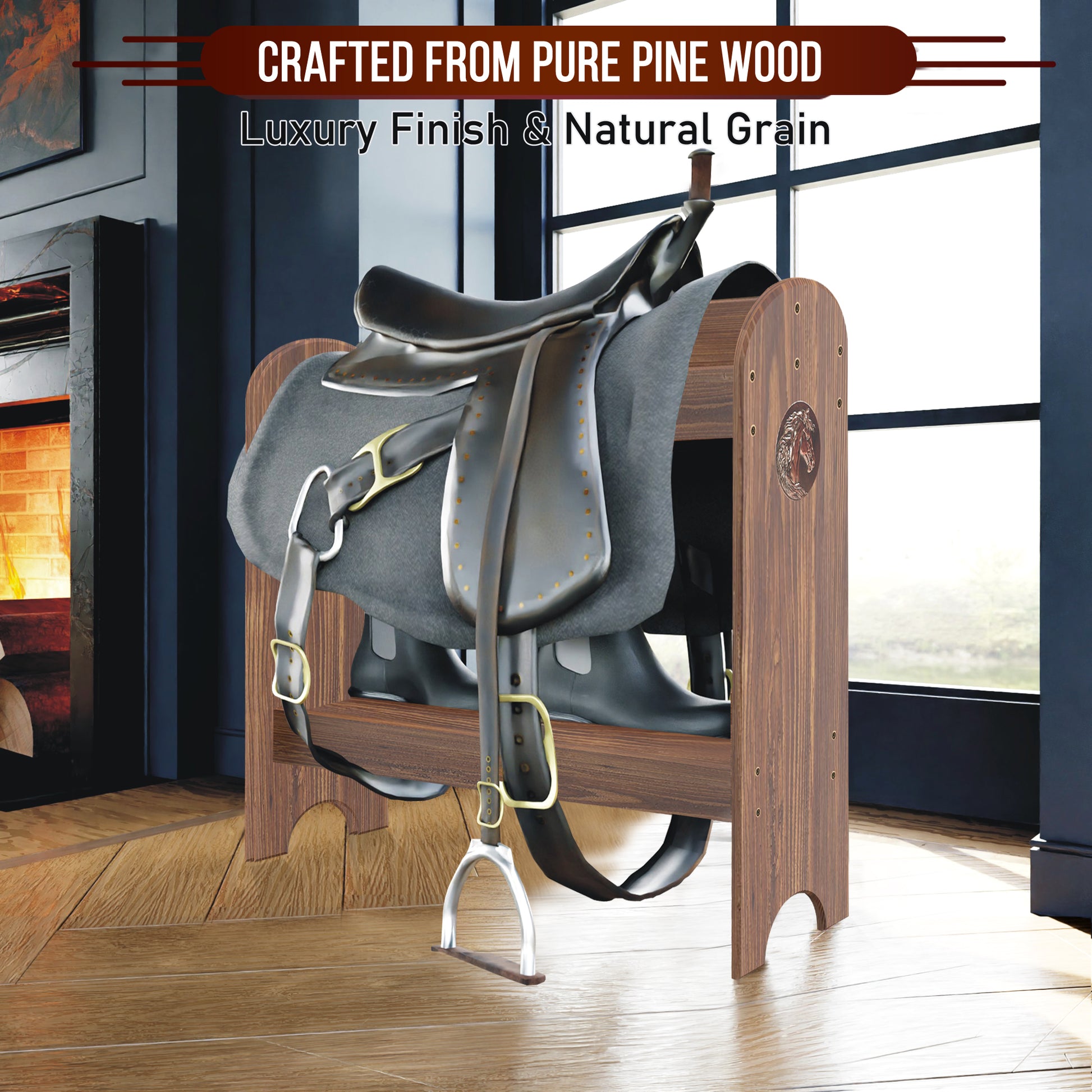 Stacked Wooden Saddle Rack Amazon.com: HOTCAN Pine Wood Saddle Rack